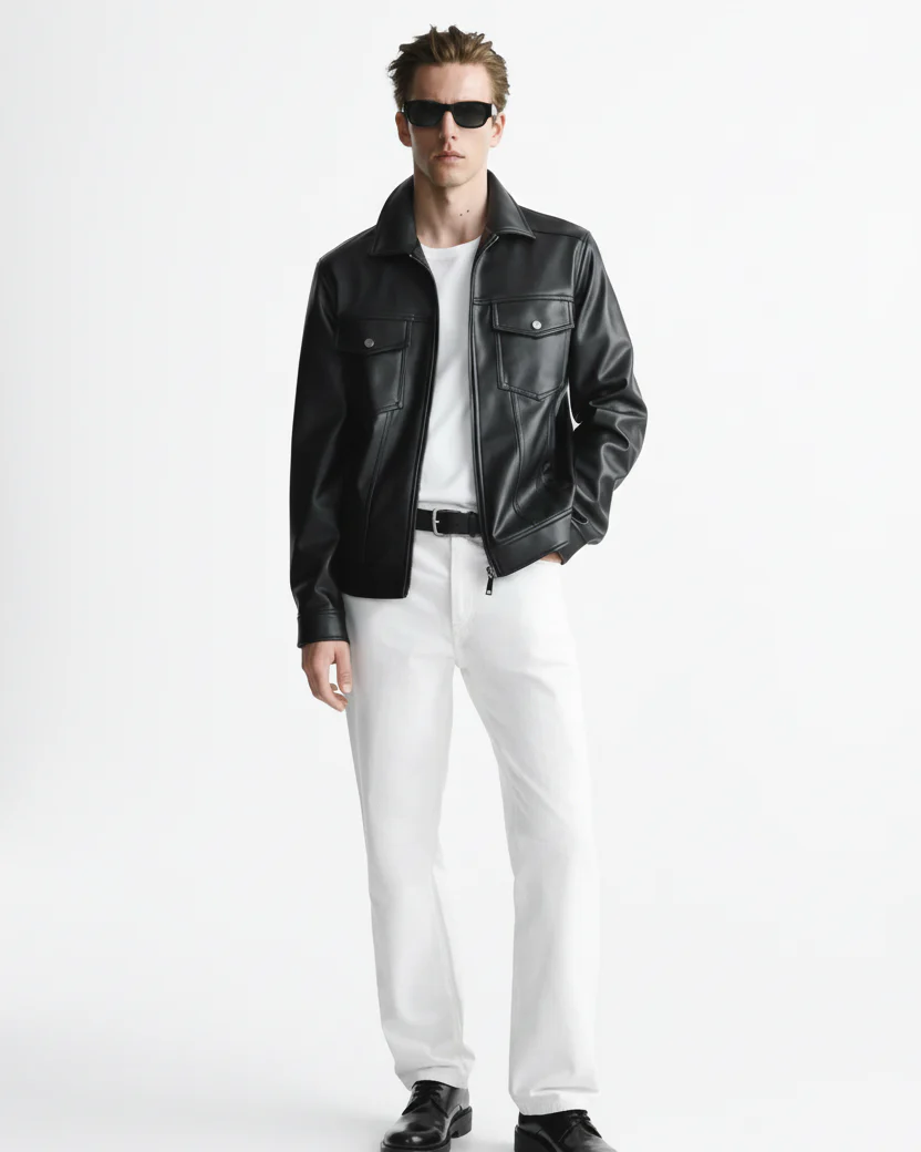 TRUCKER LEATHER JACKET - Image 5