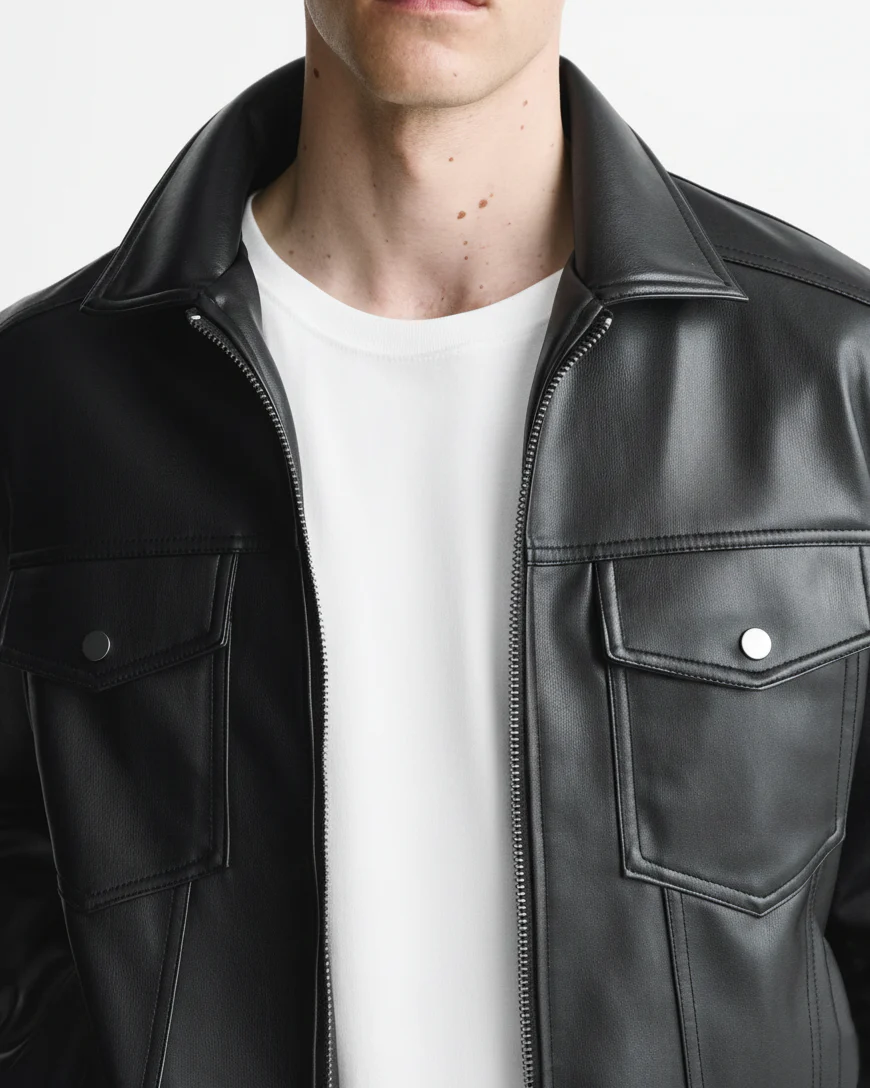 TRUCKER LEATHER JACKET - Image 9