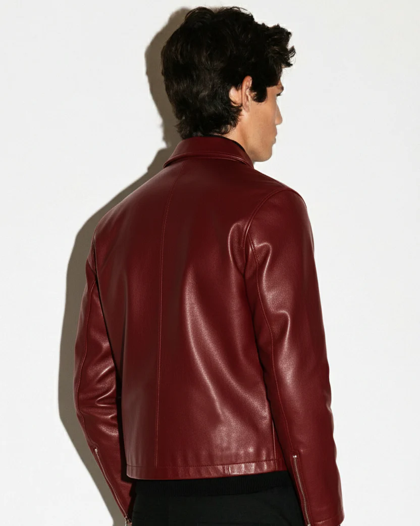 CHERRY LUXE LEATHER JACKET - Image 8