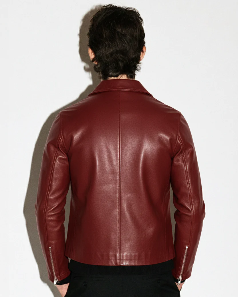 CHERRY LUXE LEATHER JACKET - Image 9