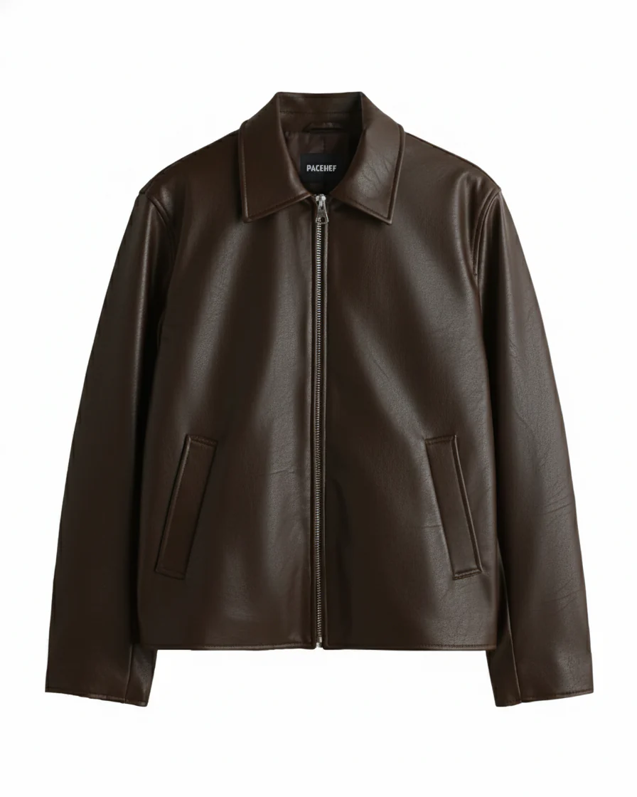 DARK BROWN LEATHER JACKET