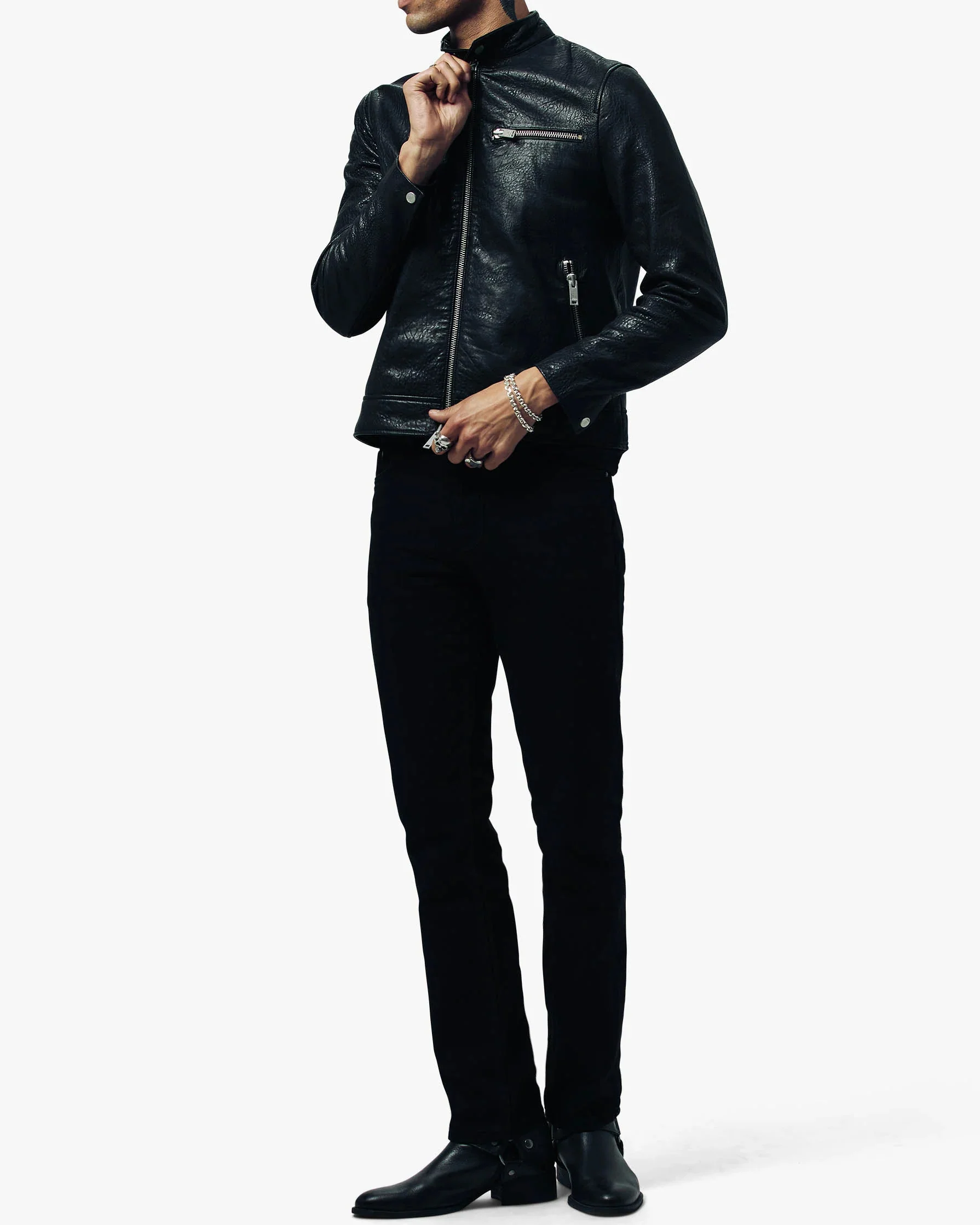 RACER LEATHER JACKET - Image 5