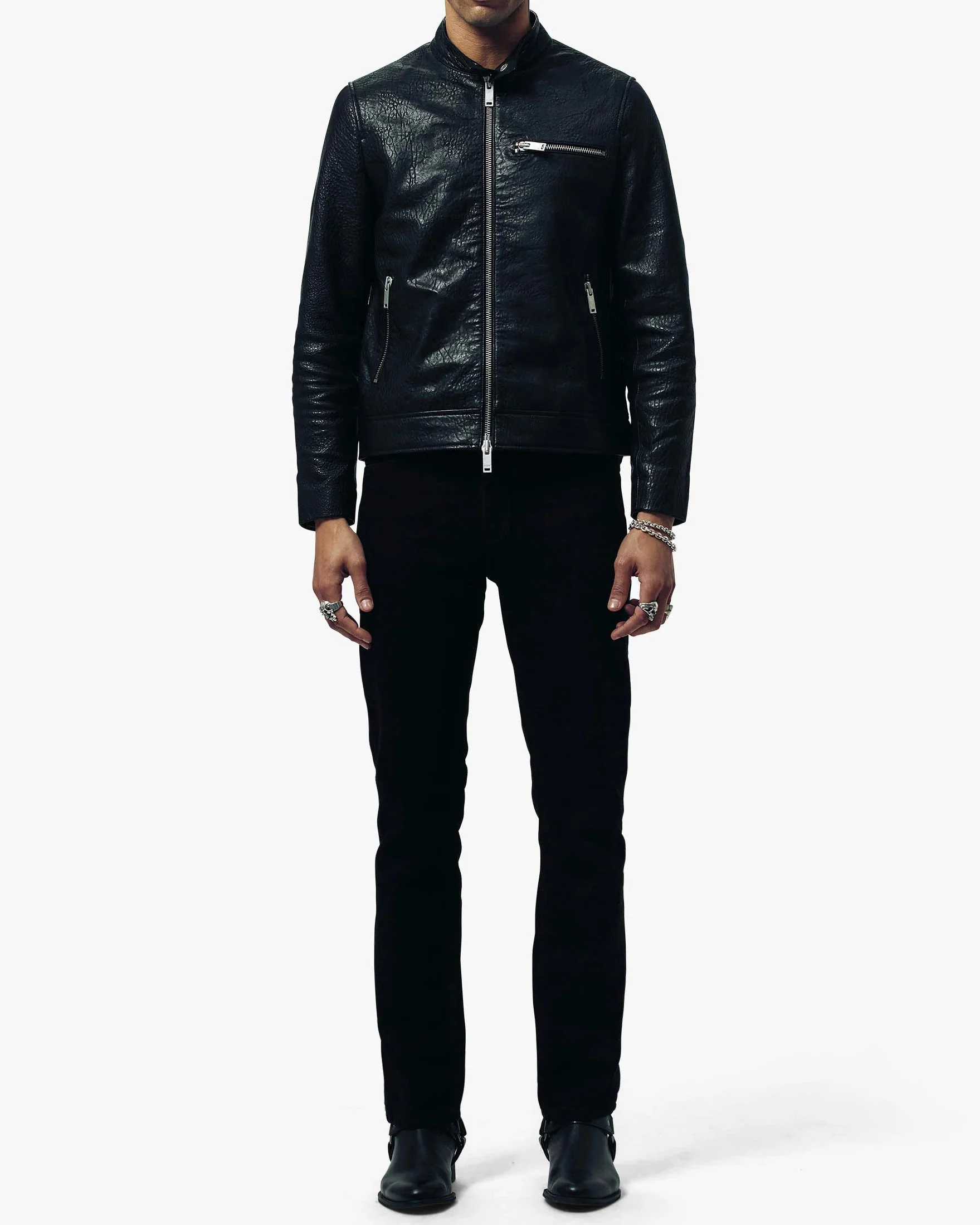 RACER LEATHER JACKET - Image 7